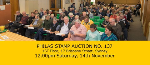 PHILAS Stamp Auction No. 137 - Restaurant Darwin 0