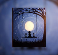 Grab a glass of wine and learn to paint 'Moonrise' - Restaurant Darwin