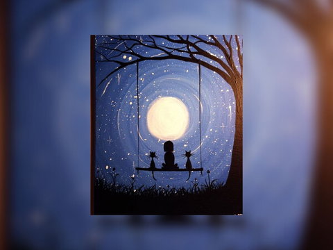 Grab A Glass Of Wine And Learn To Paint 'Moonrise'! - Restaurant Darwin 0